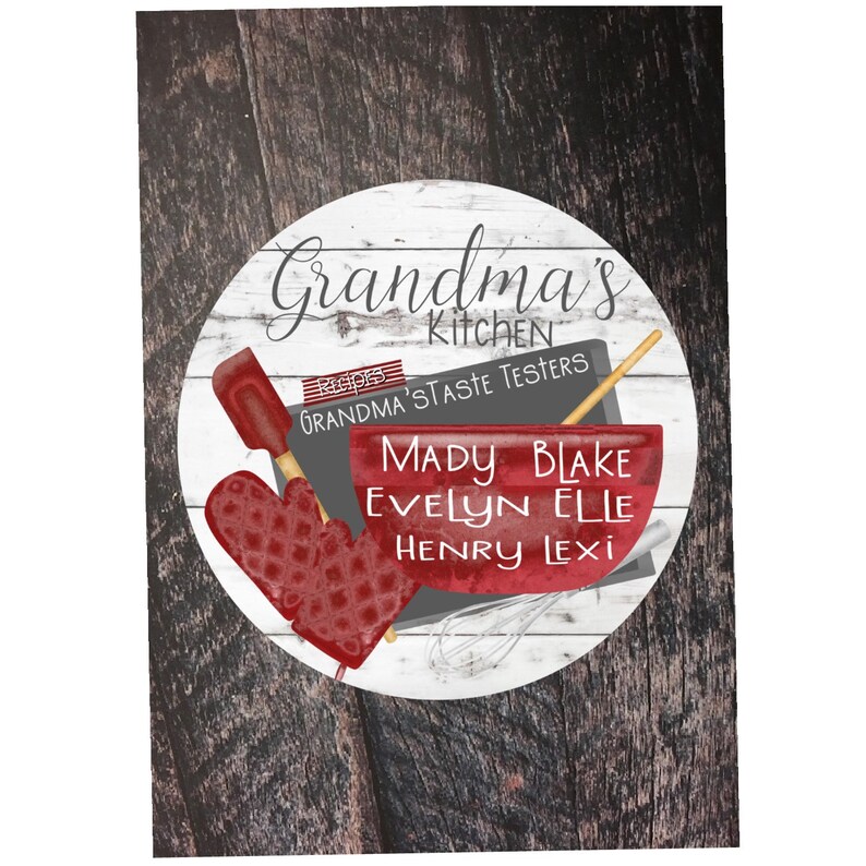 Grandma's Kitchen Round Door Hanger Hardboard Circle Etsy