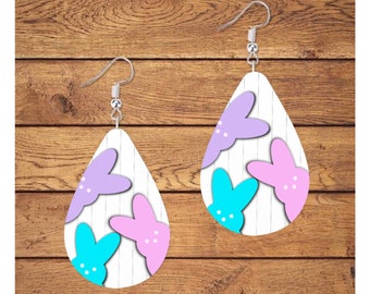 Bunny Earring Designs, Earring Sublimation, Easter png, Drop Earrings, Sublimation Designs, Slinging Arrow Earrings png