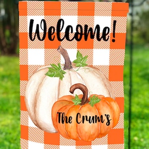 Plaid Pumpkin Garden Flag PNG, Fall Sublimation, Sublimation Designs, Garden Flag Design, Fall Flag Sublimation, Fall Sublimation, Fall PNG