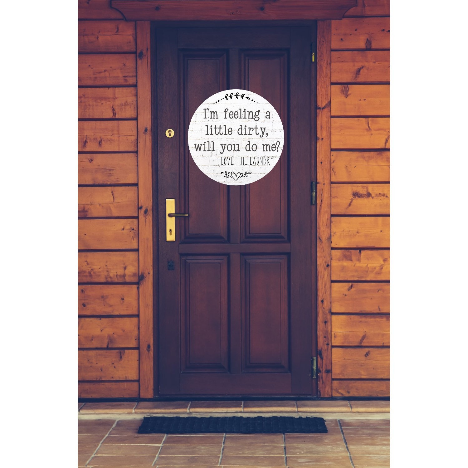 Lavandería puerta redonda colgador círculo de cartón duro me | Etsy