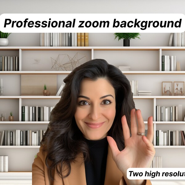 White Shelving Zoom Background, Virtual Background, Zoom Meeting, Zoom