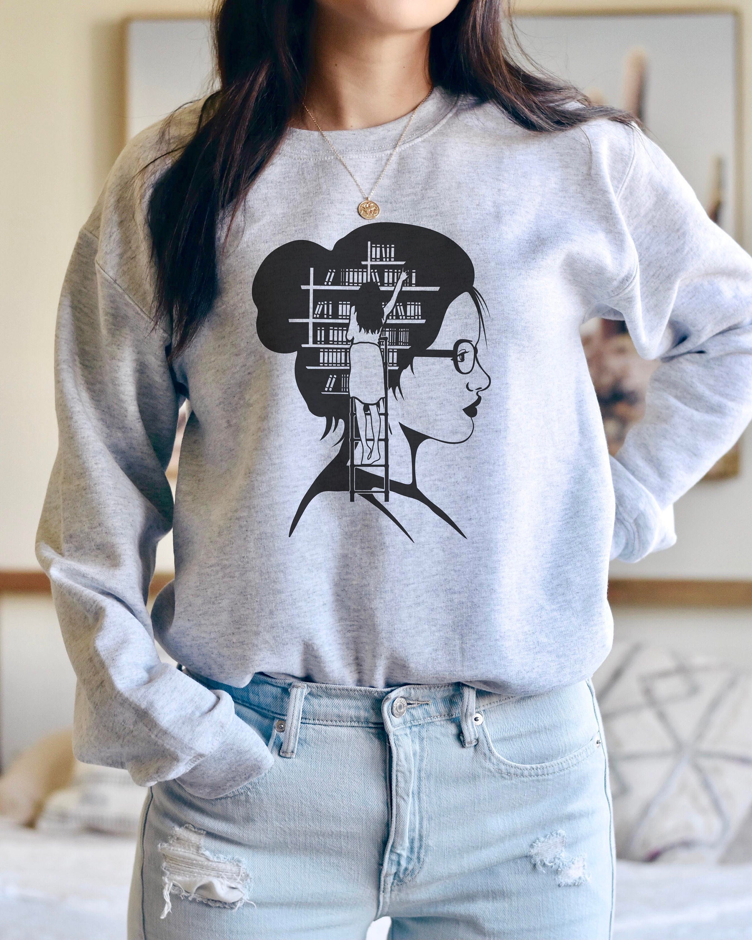 Just A Girl Who Loves Books Sweatshirt, Book Lover Jumper, Reading Gift, Gift
