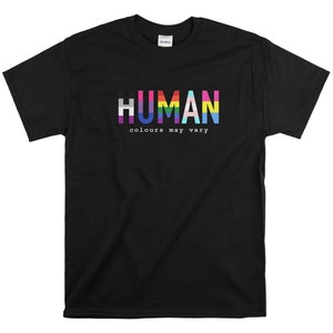 Human T-Shirt Queer LGBTQ+ Colours May Vary