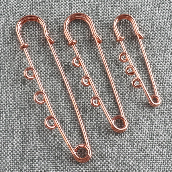 Rose gold Safety Pins Multi Size Metal Brooch Kilt Pins Blanket Pins Charming Pins FOR Sewing Stitch Makers Jewelry Making Crafts-10pcs