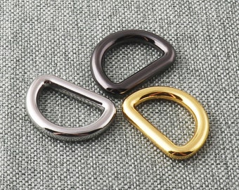 D-Rings 3/4 Inch Wide Dee Rings Bag Hardware Heavy Duty Thick D Ring Findings Metal Alloy Rings Strap D Ring For Purse Handbag-10pcs