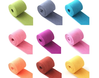 Cotton Webbing Heavy Duty Bag Handles 1.5 Inch Purse Strap for Tote Bag Key Fob Upholstery Webbing Webbing Tape Woven Ribbon By the yard