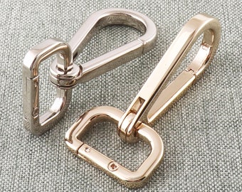 Swivel Clasp Large Swivel Lobster 1 Inch Light gold/Silver Heavy Duty Snap Hook For Purse Leather Crafts Push Gate Clasp Strap-2pcs