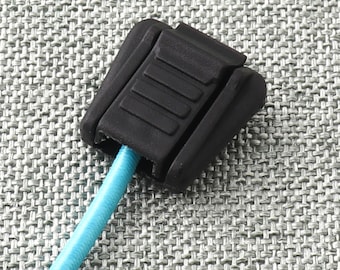 Plastic Cord Stopper Plastic End Tip Cord Lock Plastic Buckle Cord End Cap FOR Paracord Backpack Buckle Purse-20pcs