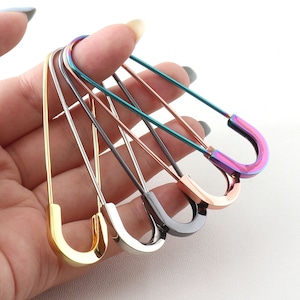 Gold 8 Pcs 80mm Large Safety Pin Giant / Jumbo Horse Blanket Pins /craft  Supplies for Creative Crafting Safety Pins 