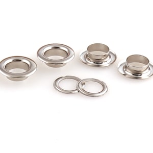 Round Silver Eyelets 12mm Grommet Eyelet With Washer Fasteners Eyelets FOR Leather Craft Bag Shoes Belt Cap Sewing Eyelets-20sets