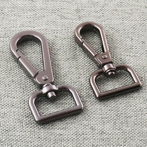 Swivel Clasps Swivel Dog Collar Hook 3/4“ Gunmetal Lobster Clasp Lanyard Clasp Strap Trigger Clips Bag Making Handbag Purse Hardware-4pcs