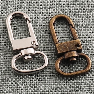 Luggage Tag Clasp 1/2&quot; Swivel Clasp Silver Nickel/Antique bronze Lobster Trigger Snap Hook Bag Clips Purse Clasp Handbag Accessory-6pcs