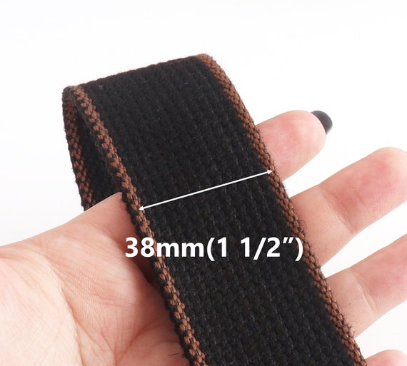  Heavy Cotton Webbing 2 inch Sewing Belt Purse Strap 24 Colors  Ribbon Canvas Tape (2 Yard, Khaki)
