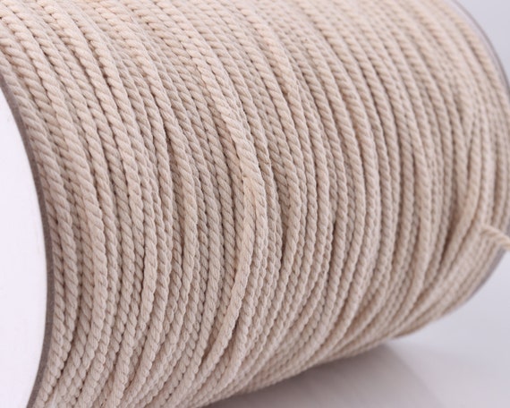 2mm Raw Cotton Drawstring Rope, Twisted Cotton Cordstrand Natural Cotton  Ropemacrame Braided Ropes for DIY Projects 10 Yards -  Canada