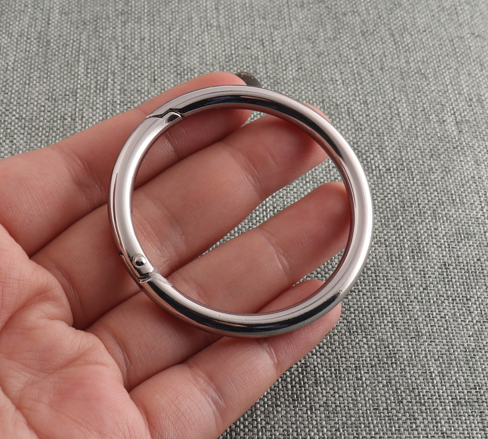 Rainbow O Ring Spring Opening Snap, 6PCS Clip Buckle Charm
