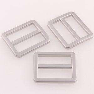 Belt buckle Silver Slide Adjuster Buckles Tri Glides Strap Slides Rectangular Buckle For 1&quot; Purse Strap Belt Handbags Bag Making Supplies