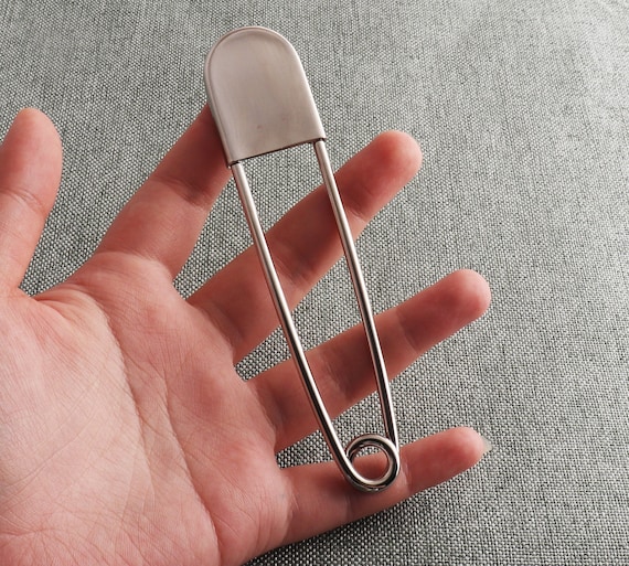 Large Safety Pins, 5 Inch Jumbo Safety Pins, Heavy Duty Stainless Steel  Oversize Safety Pins, Extra Large Pins for Blankets, Heavy Laundry