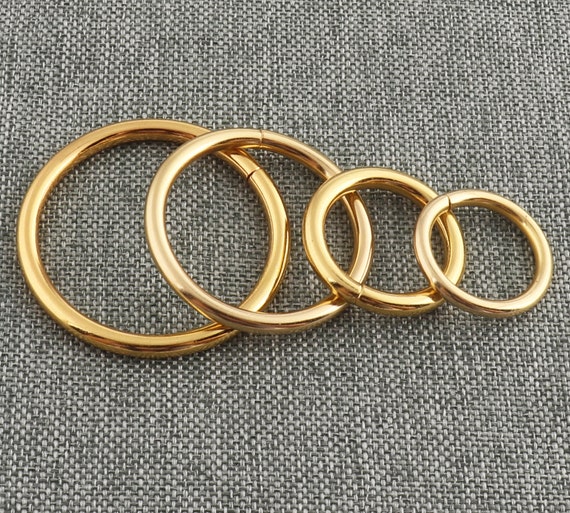 Gold O Ring Multi Size 38/32/20/18mm Metal O Rings Non Welded