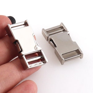 Metal Release Buckle 1/2 Inch 13mm Quick Side Slide Adjuster Buckle for Backpacks Webbing Belt Strap Clip Lock Press Release Buckle 2sets