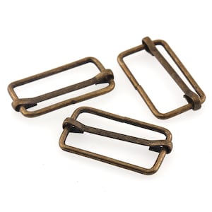 Slide Buckle Adjustable Buckle Mental Buckles Antique Bronze Strap Adjuster buckle for Adjustable Straps webbing crossbody purseDIY