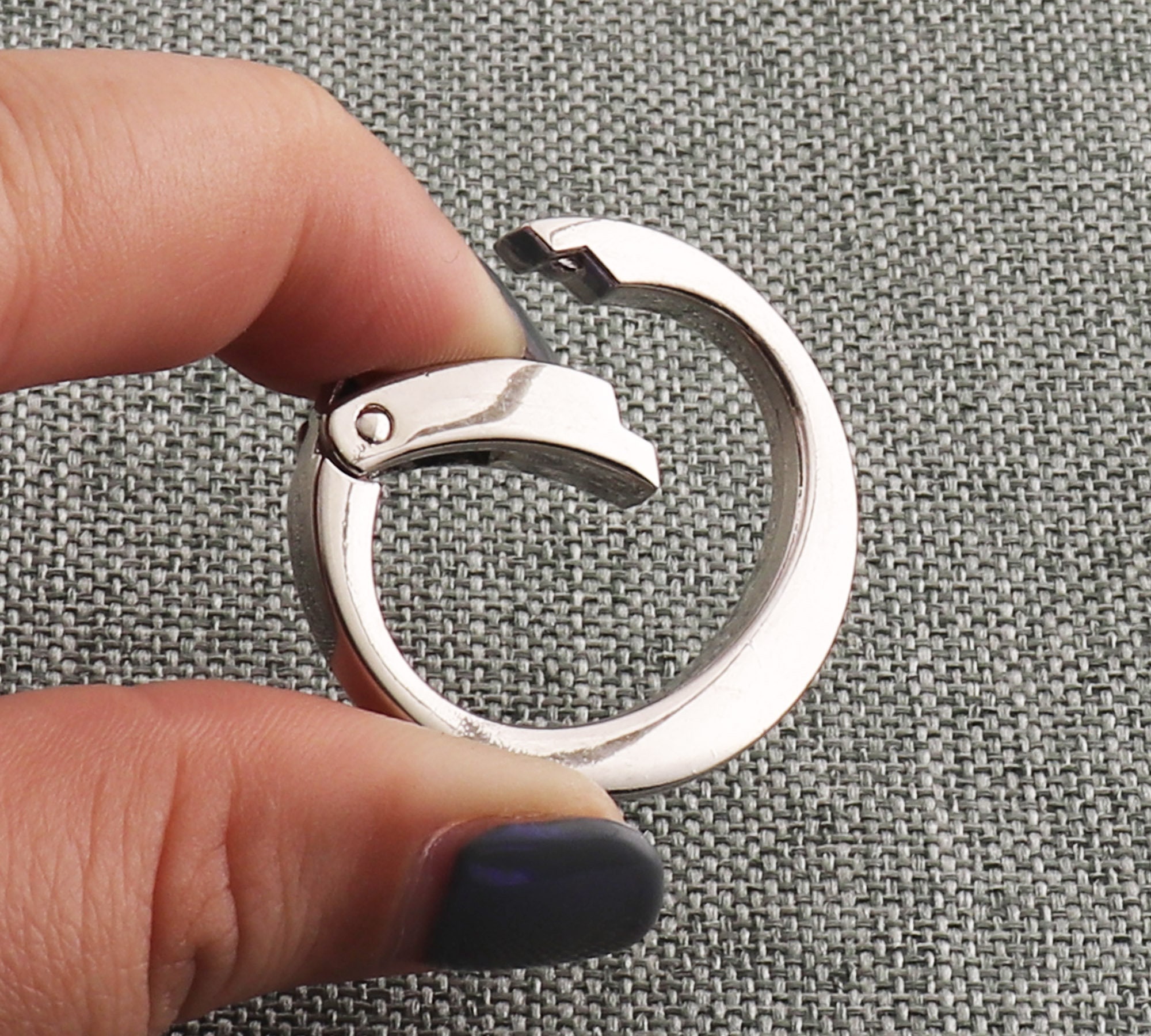 5 pz metallo O Ring fermagli a molla per gioielli fai da te apribili rotondi moschettone portachiavi borsa clip gancio cane fibbie a catena connettore  36