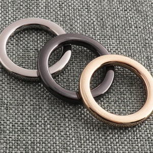 O Ring 3/4 Inch Flat O Ring O Ring Buckle Connector Rings Belt Purse Strap Ring Bag Hardware Choker Gold/Silver/Gunmetal-10pcs