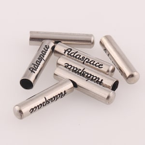 Silver shoelace tips Metal End Tips Metal Aglets Tube Clasps 4mm Shoelace Bullets Rope Cord Ends Cord Finish Ends Metal Hoodie End Tips