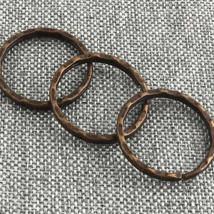 Antique Bronze Split Ring 1 Inch Key Chain Ring Split Keyring Charm Plated Open Round Key Ring Loops Wholesale Key Chain Supplies-10pcs