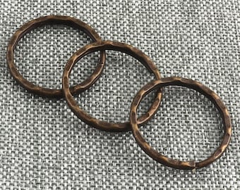 Anel de bronze antigo split 1 Polegada chaveiro anel split chaveiro charme banhado aberto redondo chaveiro loops atacado chaveiro Supplies-10pcs