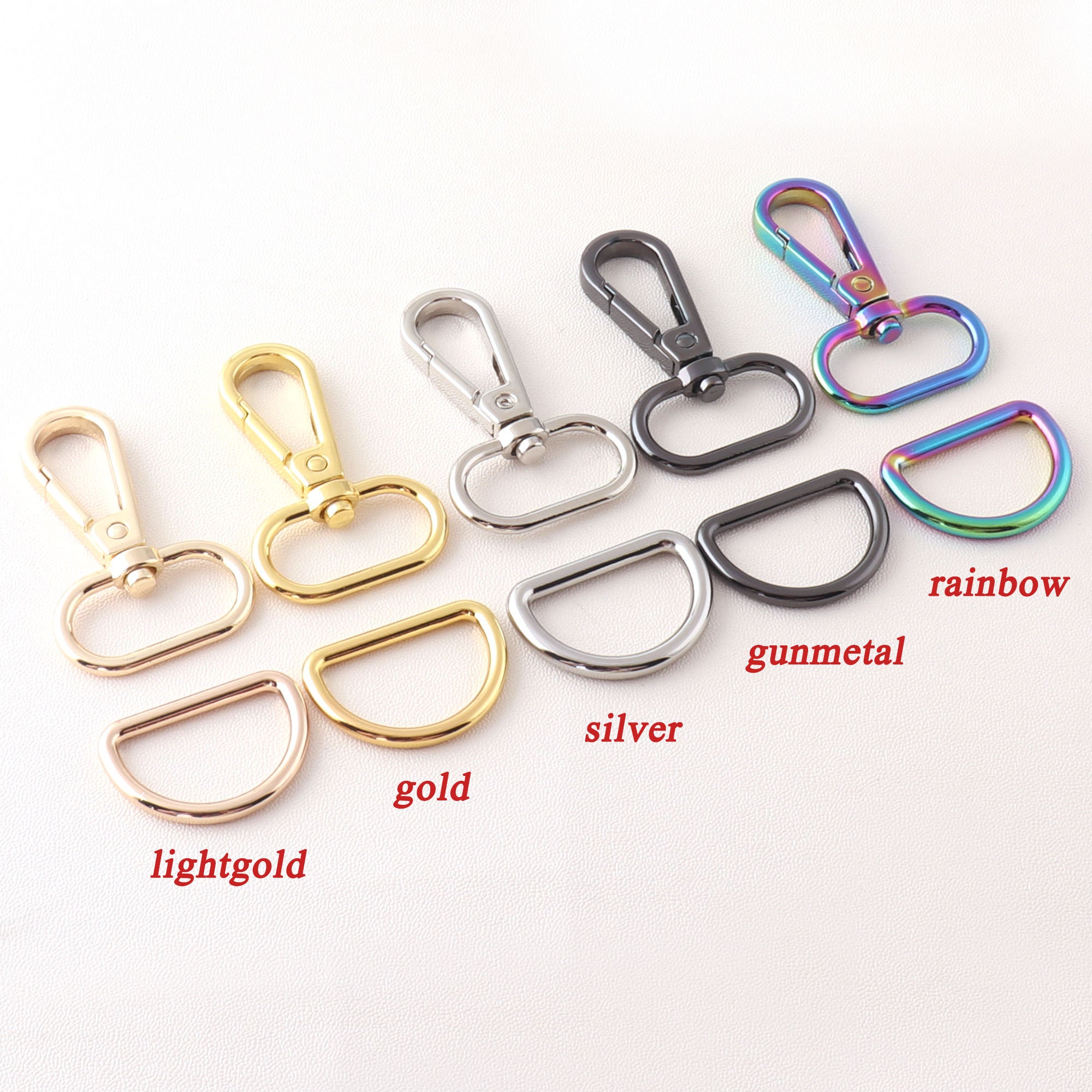 1 1/4 Inch Iridescent Rainbow Trigger Snap Hook,swivel Hooks Hardware Hook  for Sewing 