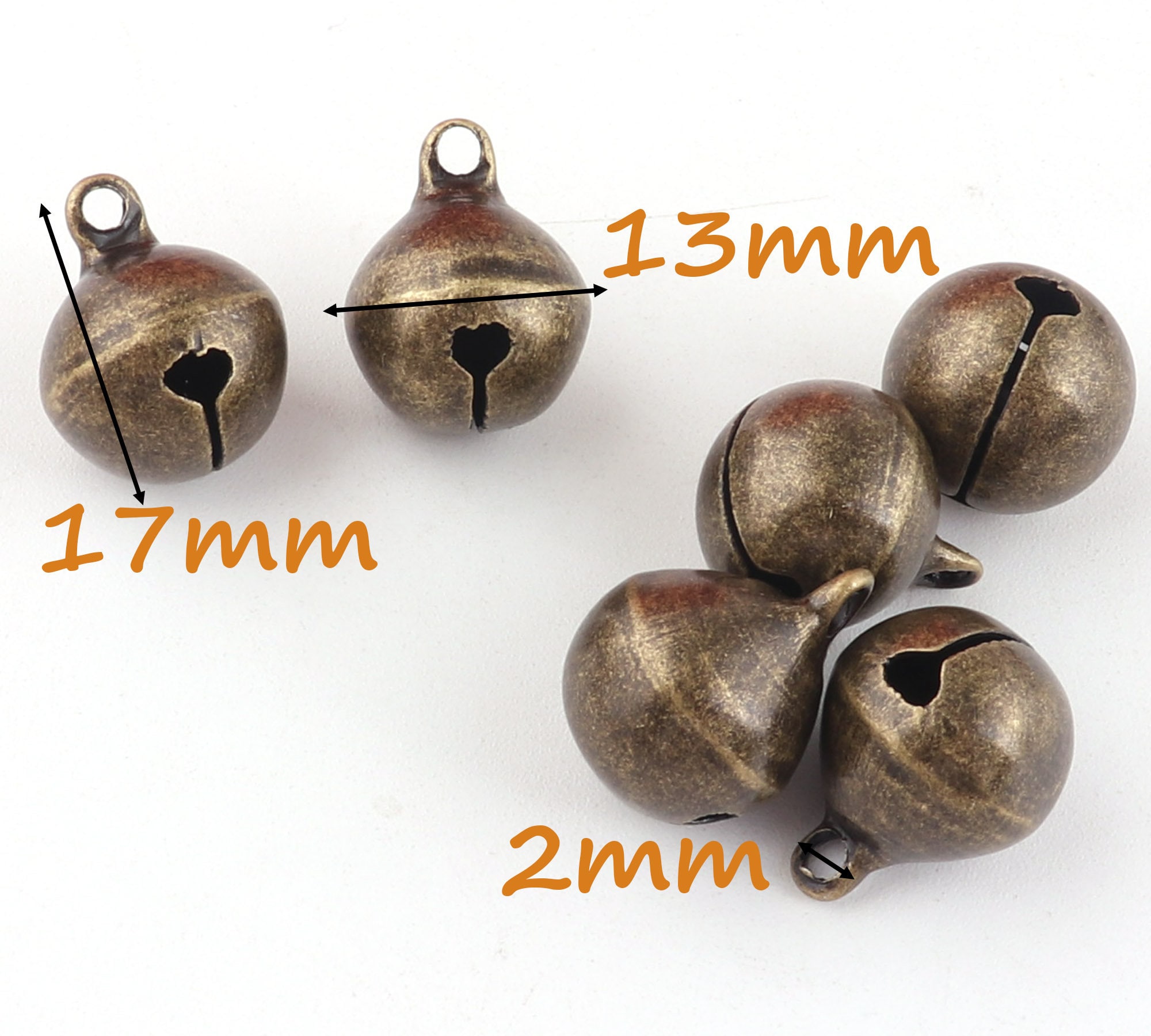 Cheap Crafts Bracelet Handmade Necklace Small Bell Copper Jingle Bells  Retro Bronze Campanula Accessories