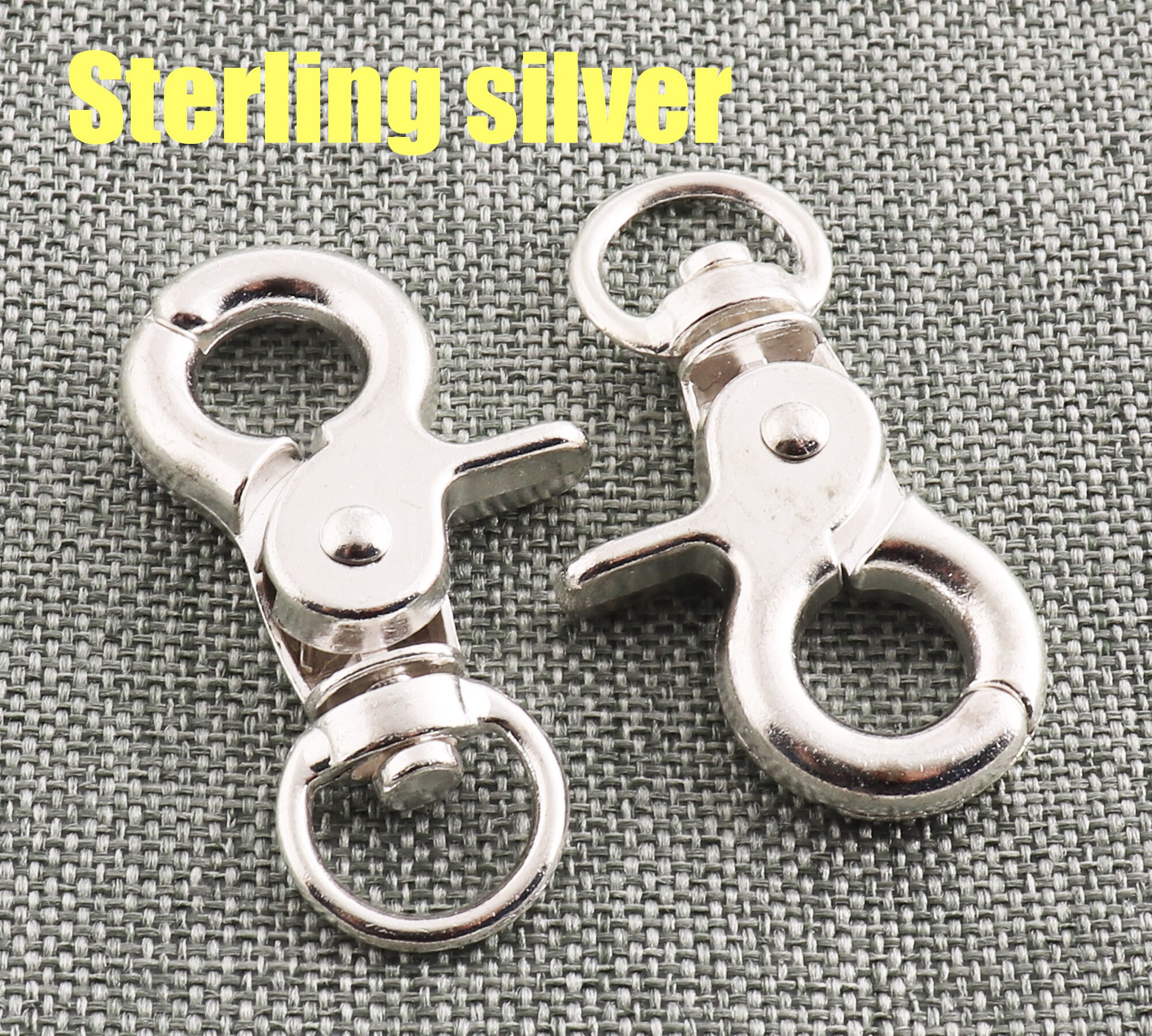 12mm silver clasp swivel clasp jewelry making supply lobster claw clasp -  Fleamarket Muse