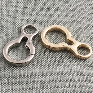 Spring Snap Hook Bulb Shaped Carabiner Push Gate Spring Ring Loop Belt Keychain Carabiner Hook For Purse Backpack Heavy Metal-4pcs