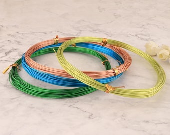 Buy 4 Get 1 Free 25M Aluminum Wire 18 Ga Round Jewelry making Cord Quality Reliable Aluminum Wire For Necklace Bralace DIY