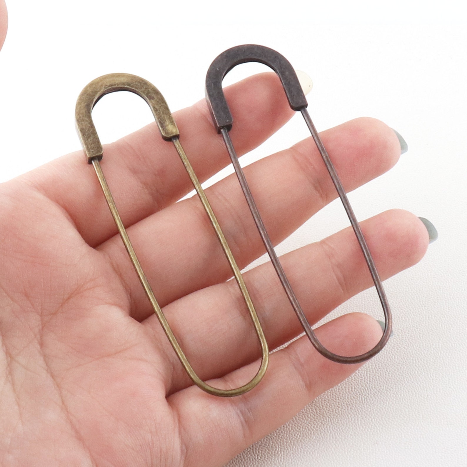 Extra Large 80mm Antique Brass/copper Safety Pins Kilt Pins Etsy