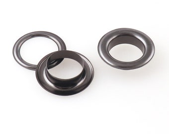 30sets Large Eyelets 3/4 Inch Gunmetal Grommets With Washers Repair Eyelets for Canvas Clothes Leather Craft Washer Self Backing