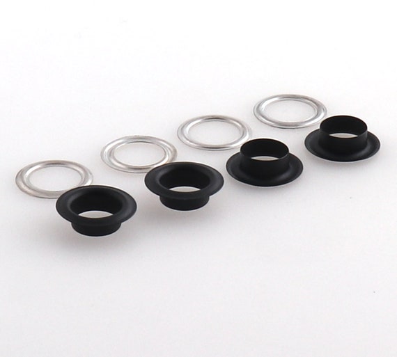 Schwarze Ösen Loch Runde Ösen 10mm Metall Ösen MIT Unterlegscheiben FÜR  Geldbörse, die basierend Rostbeweis Leder Craft-20sets -  Österreich