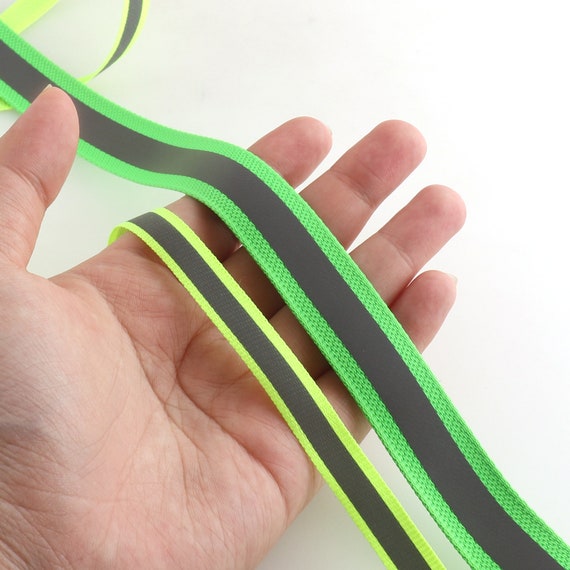 Reflektierende Glo Grosgrain Ribbon Reflektor Band Gurtband Grün