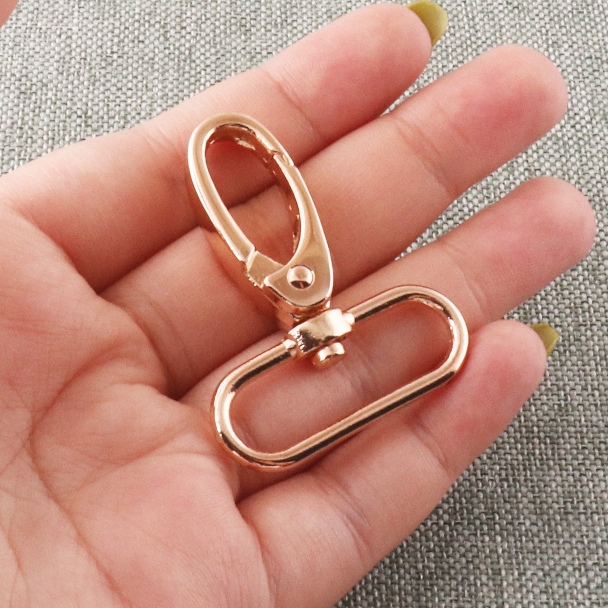 20 Moschettoni Girevoli AUEAR – Ganci In Lega Di Zinco, 25 Mm, Color Oro