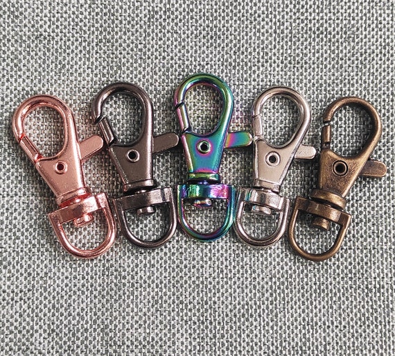 5/10Pcs Swivel Clasps Lanyard Snap Hooks with Key Rings Key Chain Clip Hook Lobster  Claw