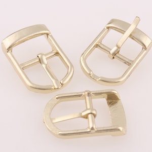 Pin Buckle Buckles Single Prong Belt Buckle Light Gold Mnetal Buckles for Belt Handbag Purse Luggage Garment Briefcase Lanyards