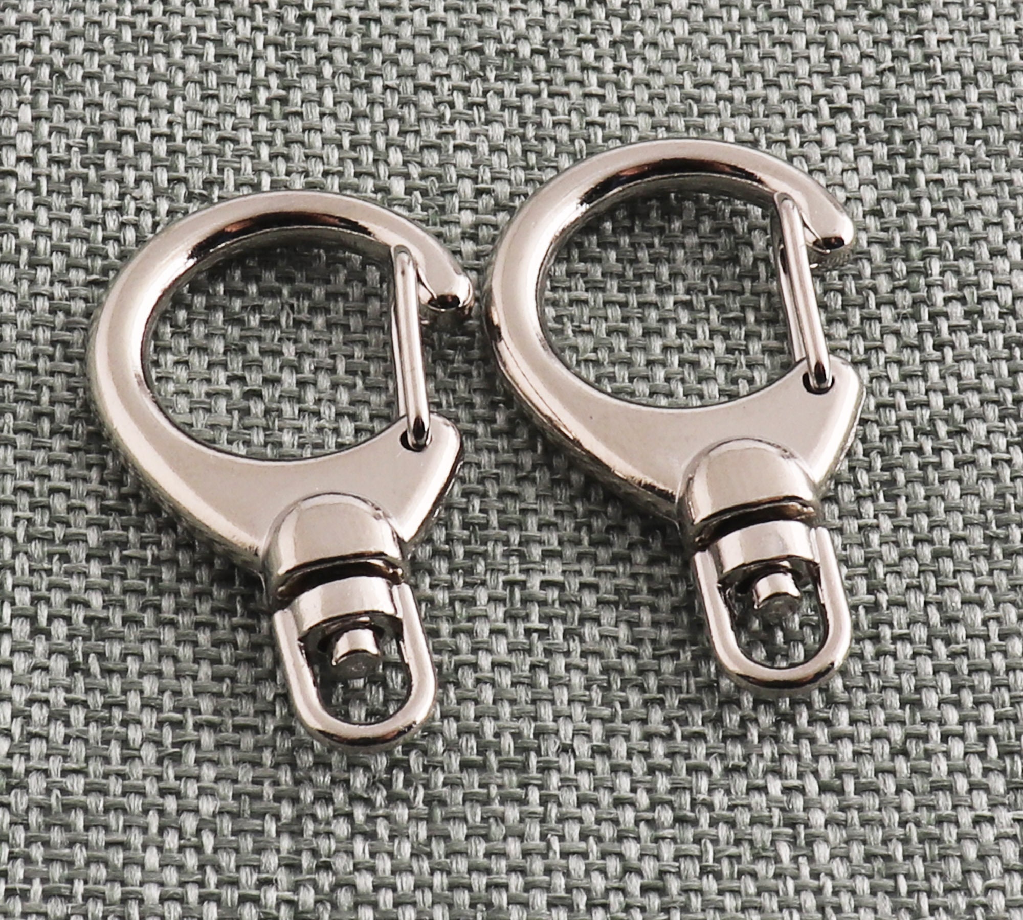 Sterling Silver 32x4mm Swivel Clasp 10pcs High Quality Beads Push Gate Swivel Hook For Jewelry Making Purse Strap Keychain Hardware