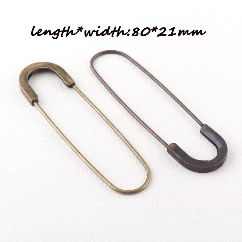 Extra Large 80mm Antique Brass/copper Safety Pins Kilt Pins Etsy