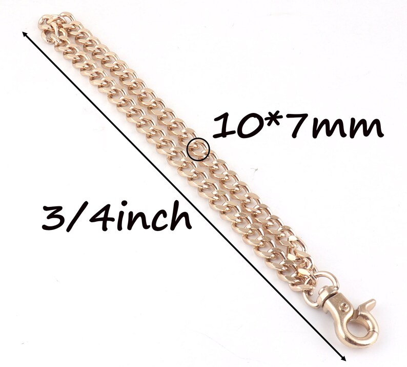 Gold Purse Chain 3/4extend Chain With Clasp Shoulder Bag Etsy