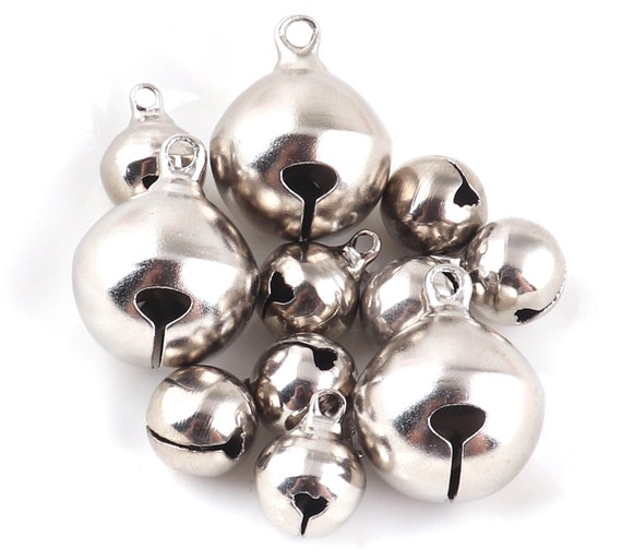 Holiday Accents Bulk Buy of 120 3/4 Inch Silver Metal Jingle Bells for  Crafting, Creating and Embellishing