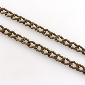 Antique Bronze Chain Purse Chain Replacement Chain Twisted Oval Link Chain Curb Chain FOR Necklace Making Handbag Strap-7mm Wide