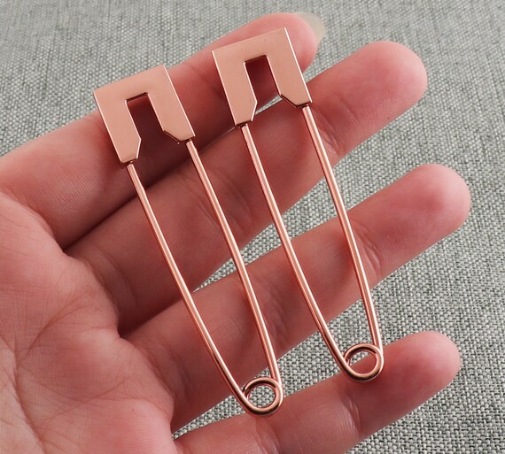 Safety Pins Large Safety Pins 70mm Rose Gold Brooch Jumbo Pins Kilt Pins  Pins Charm FOR Sewing Clothing Safety Pins Supply-10pcs 