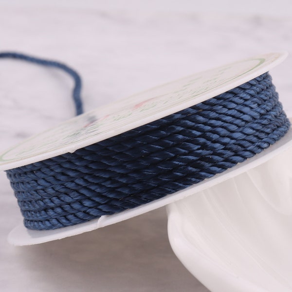 Beading Cord Twist Rope Weaving Cord Top Quality Nylon String 2mm Navy Blue tassel Cord For Tassel Beading weaving Knotting bracelet DIY