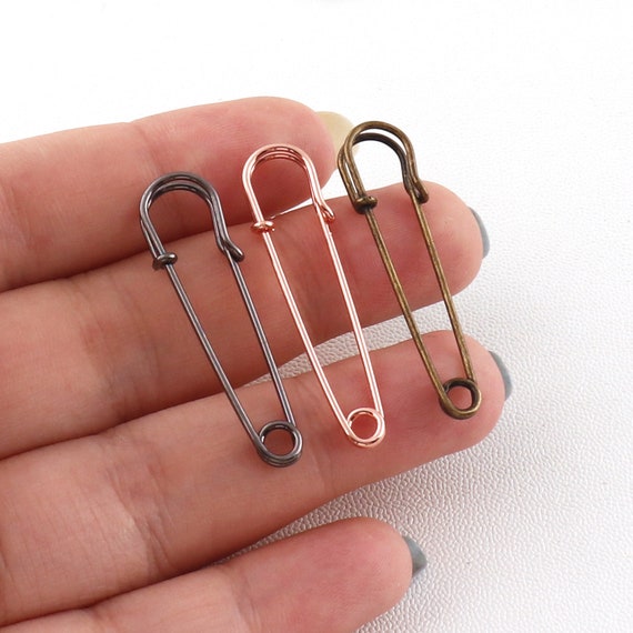 Small Safety Pins 38mm Rose Gold/gunmetal/bronze Metal Brooch Needles  Sewing Clothing Accessories Decorative Fixed Safety Pins-20/50pcs 