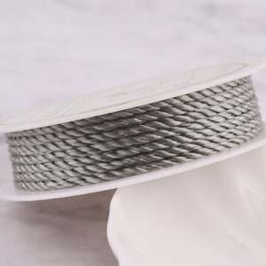 Nylon Rope Upholstery Cord Twisted Cord Top Quality Weaving Cord 2mm Silver Beading Cord for bracelet/weaving/jewelry making/Knotting/DIY
